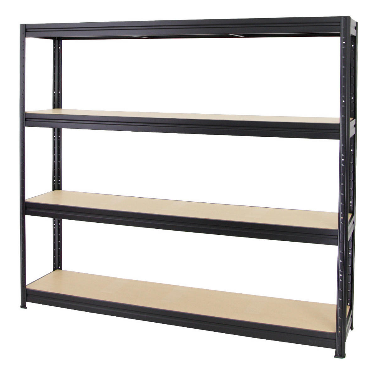 SCHWERLASTREGAL Dino 180x200x45 cm Fachlast 500 kg Schwarz - Schwarz, Metall (200/180/45cm) - PROREGAL