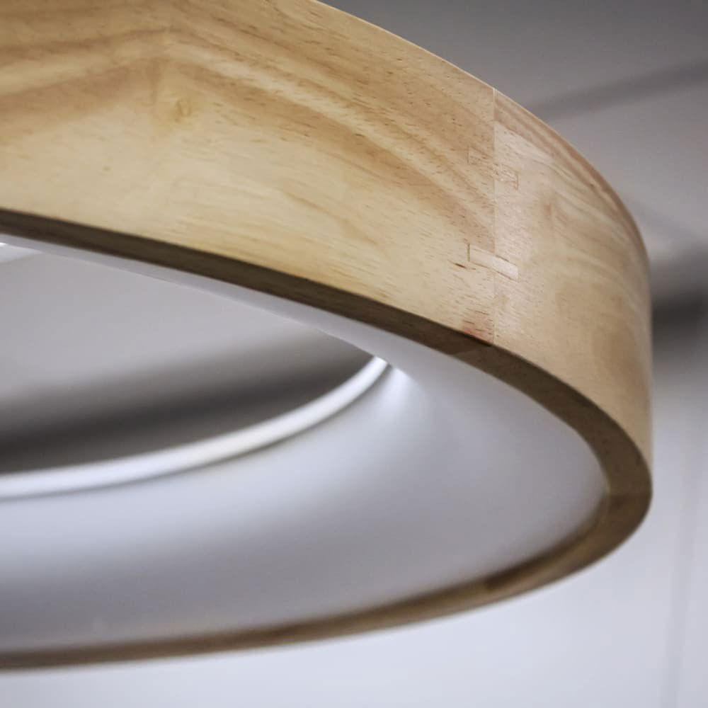 PENDELLEUCHTE 'Mad L3' - Beige, Holz (67/67/150cm) - KUNSTLOFT