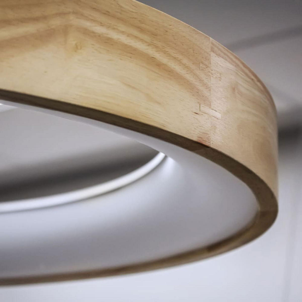 PENDELLEUCHTE 'Mad L3' - Beige, Holz (67/67/150cm) - KUNSTLOFT