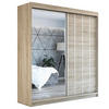 SCHWEBETÜRENSCHRANK 180 CM GLIDE Farbe: Sonoma - Braun, Holzwerkstoff (180/215/59.5cm) - A&J MöbelLand
