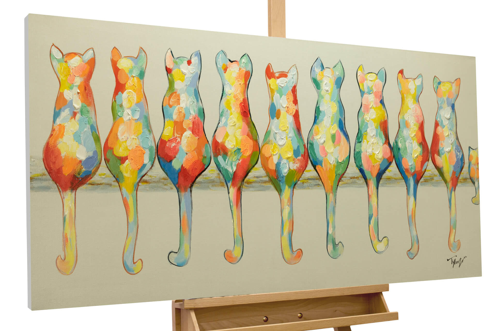 ACRYLBILD HANDGEMALT 120/60 cm - Multicolor, Holz/Textil (120/60cm) - KUNSTLOFT