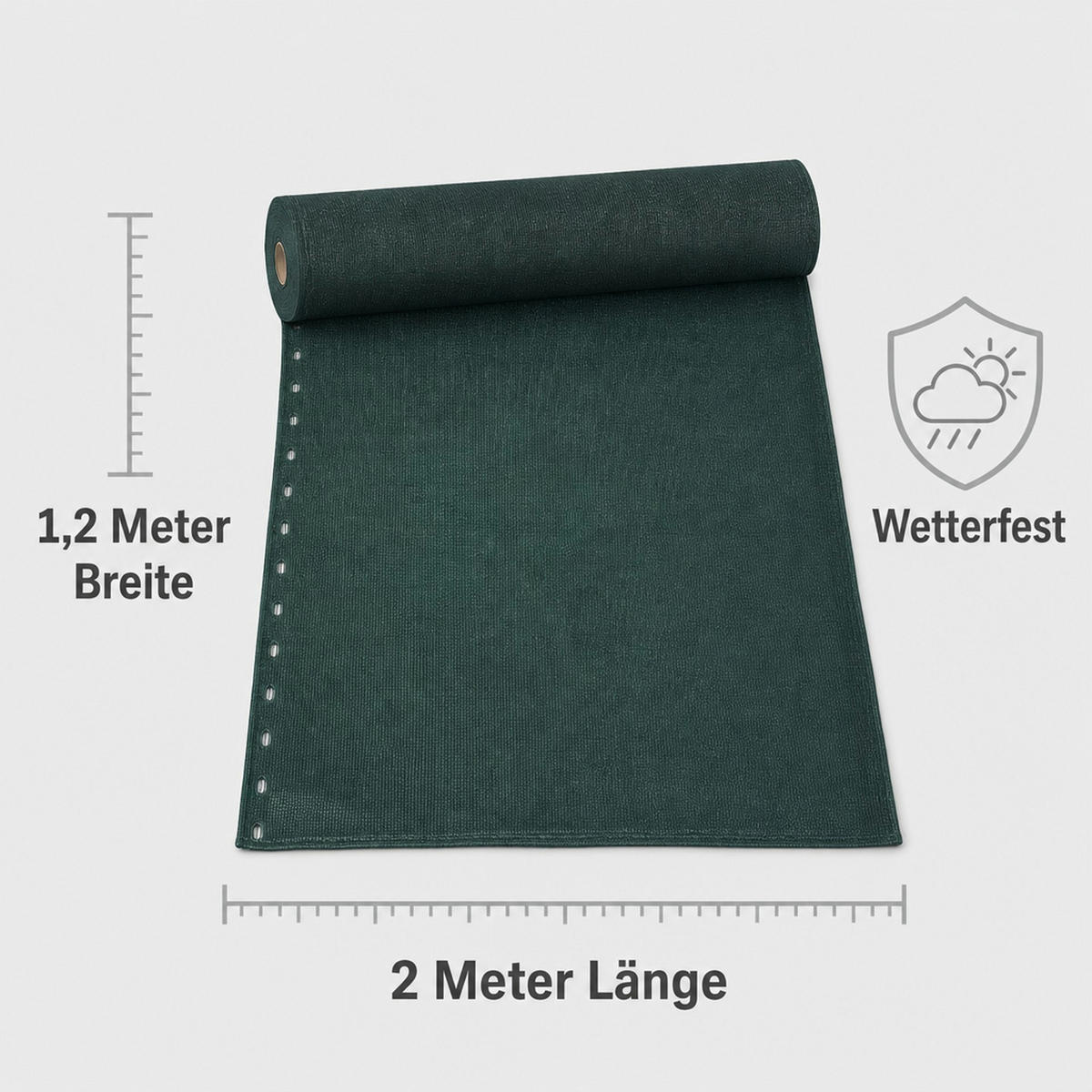 SICHTSCHUTZNETZ - Dunkelgrün, Kunststoff (120/1cm) - KLASEBO