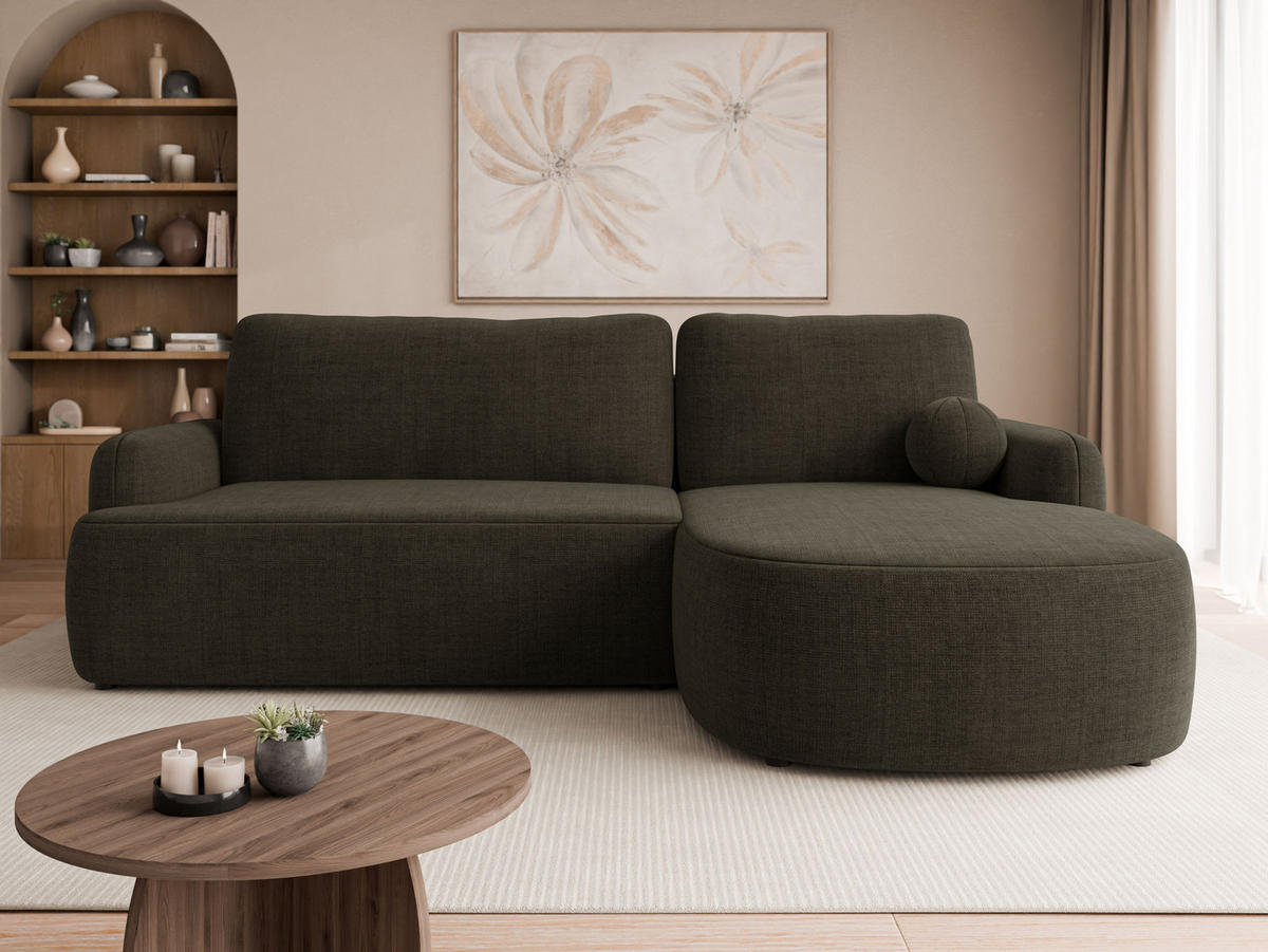 COLTAR Loridu Premium, Dreapta - maro închis/negru, material plastic/material textil (174/250cm) - MIRJAN24