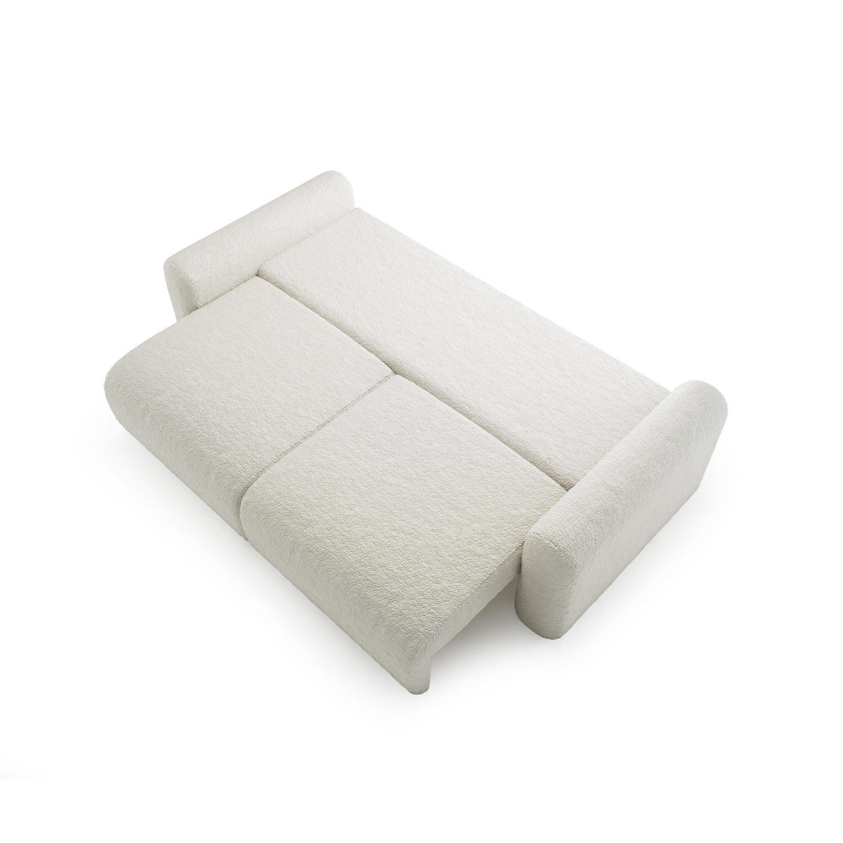 SOFA mit Schlaffunktion Thekla, Creme - Creme, Textil (246/70/100cm) - Fedve
