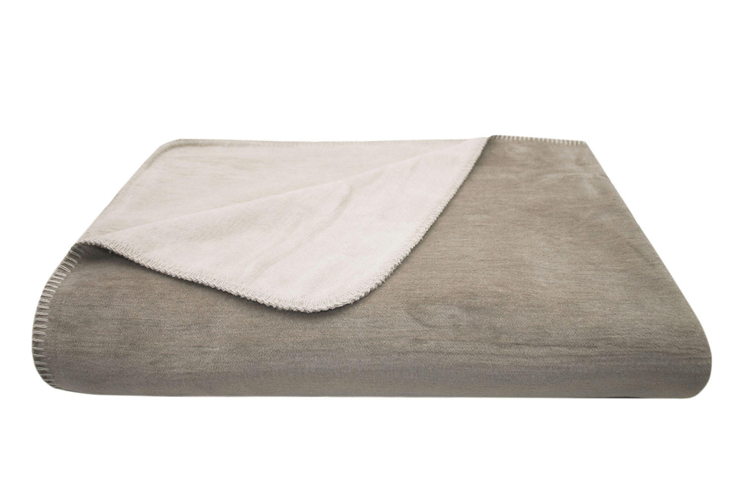 KUSCHELDECKE, 150x200 cm, 60% Baumwolle, 40% Polyacryl, Grau - Hellbraun, Naturmaterialien (150/200cm) - Zollner