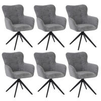 ESSZIMMERSTUHL Grau 6er-Set - Grau, Textil (63/93/70cm) - MCW