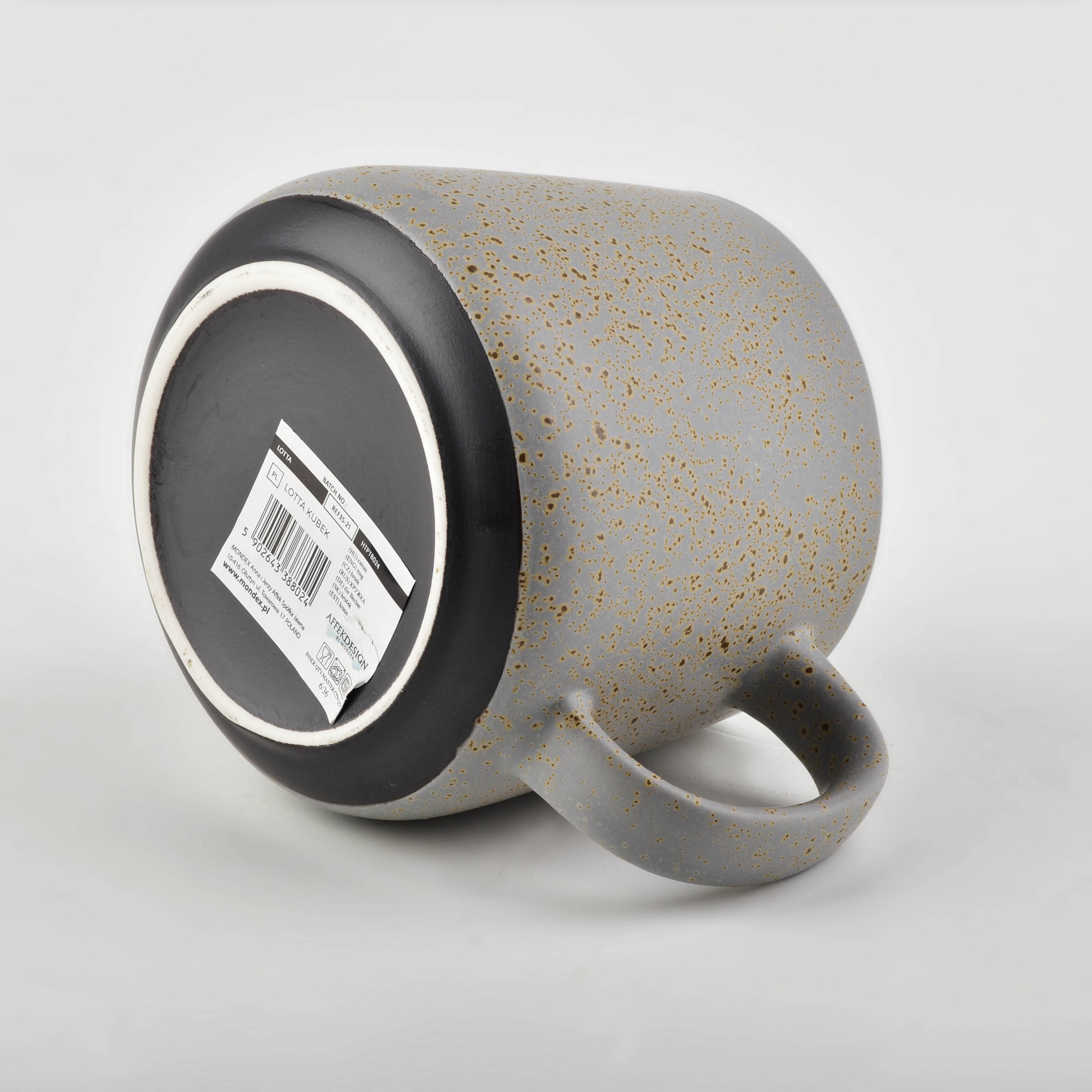 BECHER Lotta Grau 13/8.5/9 cm Keramik - Grau, Keramik (0.41L) - Mondex