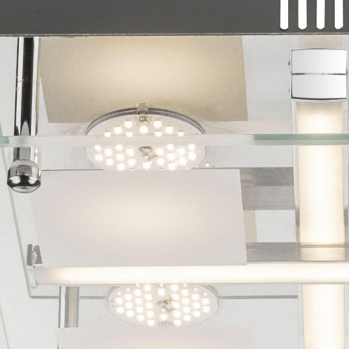 LED DECKENLEUCHTE PATRA Weiß 2er Set - Weiß, Glas (24/24/7cm) - Globo Lighting