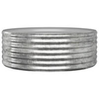 HOCHBEET Verzinkter Stahl 100x100x36 cm Silbern - Silberfarben, Metall (100/36/100cm) - furnicato