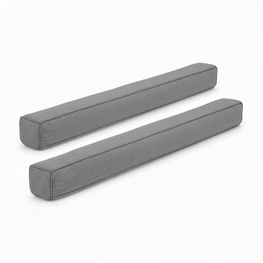 ZUGLUFTSTOPPER Levante OM 6,5x100cm Grau (2tlg) - Grau, Textil (6/100cm) - Beautissu 