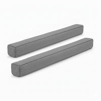 ZUGLUFTSTOPPER Levante OM 6,5x100cm Grau (2tlg) - Grau, Textil (6/100cm) - Beautissu 