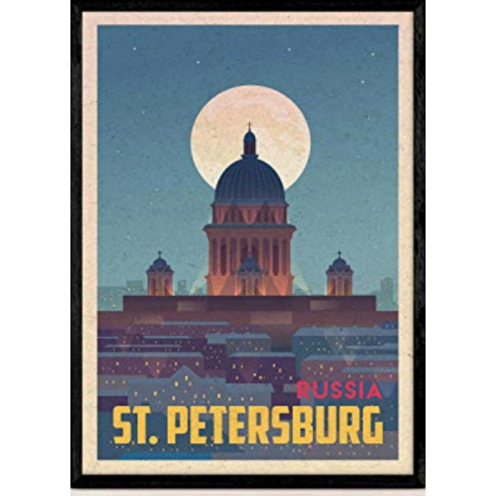 POSTER St. Petersburg Stadtfarben A4 Rahmenlos - Klar, Papier (29.7/5/21cm) - Nacnic