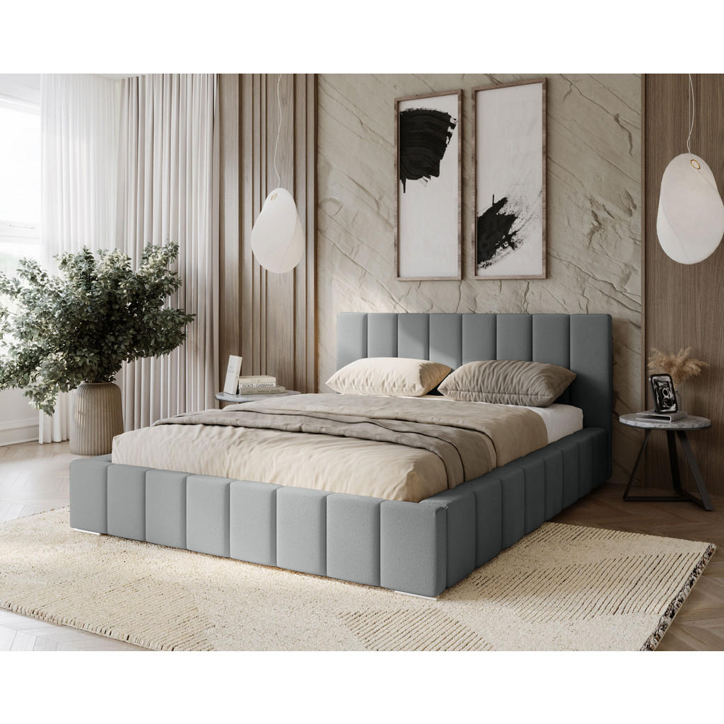 Thumbnail - Marpur Polsterbett, Grau, Textil, Höhe ca. 18 cm, 120x200 cm, Oeko-Tex® Standard 100, Schlafzimmer, Betten, Polsterbette...
