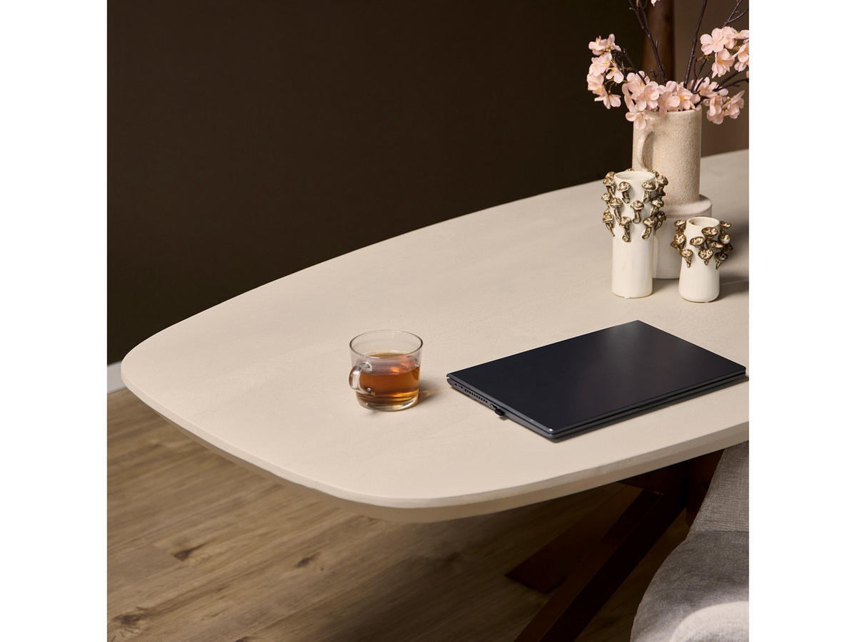 ESSTISCH Dimora Sand | Dänisches Oval 160 cm X 90 cm Sand - Sandfarben, Holz (90/160/76cm) - Villa Möbel