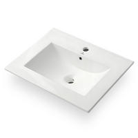 AUFSATZWASCHBECKEN NORDIS 61 cm Weiß - Weiß, Keramik (61/17/46.5cm) - Akord