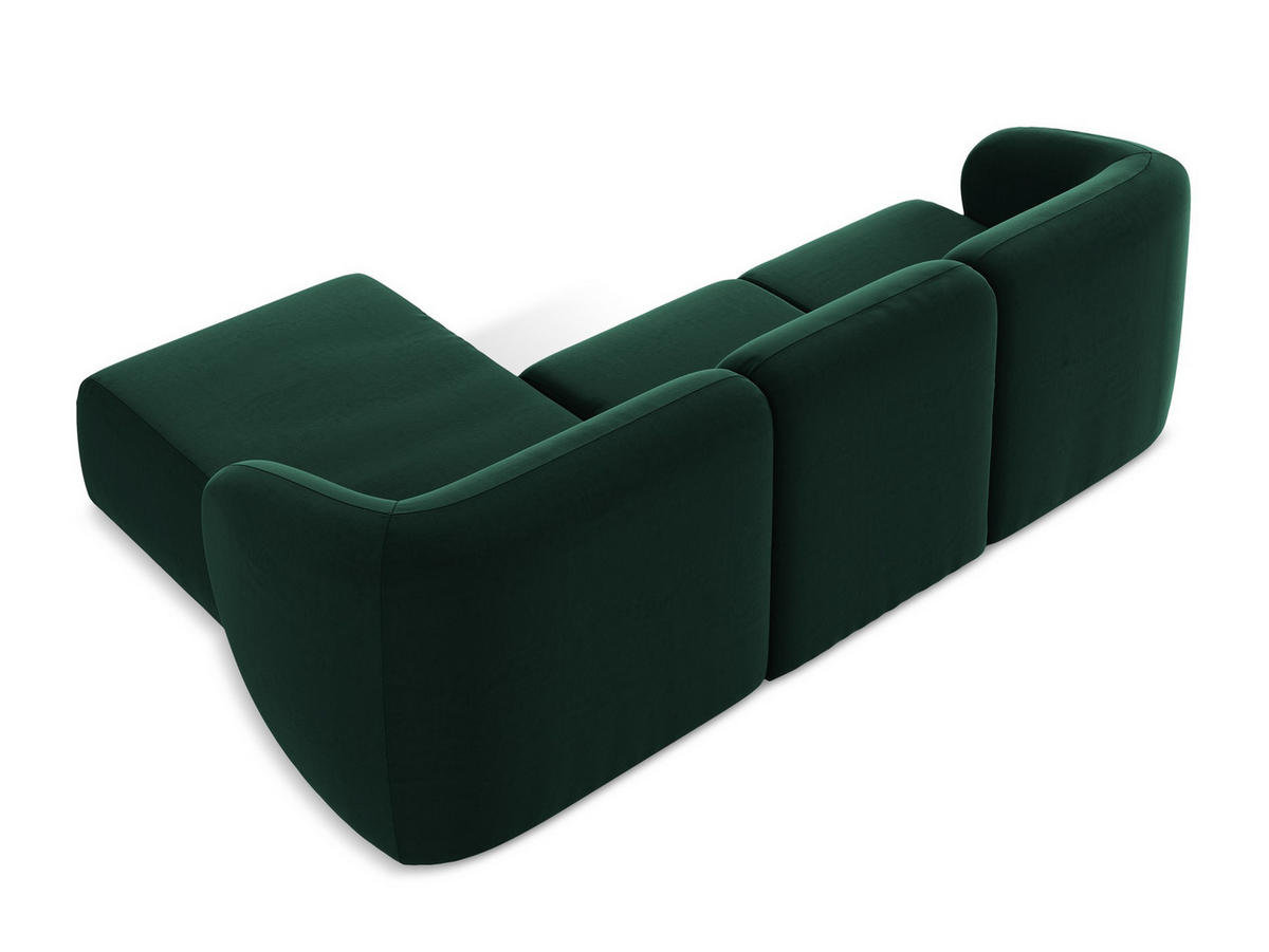 ECKSOFA Rechts Bouclé Stoff Grau - Hellgrau/Schwarz, Holzwerkstoff/Kunststoff (248/166cm) - Makamii