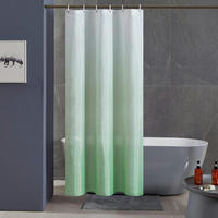 DUSCHVORHANG 100 x 200 cm Stoff Weiß-Grün - Multicolor, Textil (100/200cm)