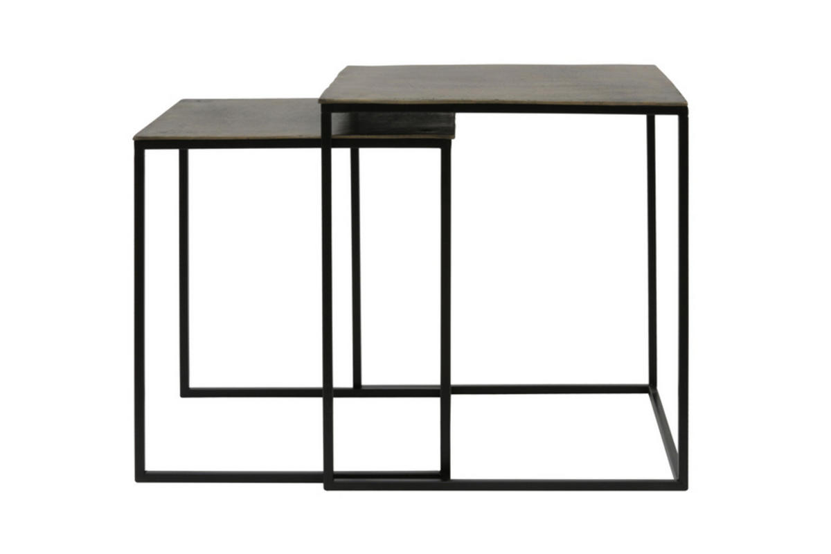 BEISTELLTISCH Banos Bronze 44,5/44,5/50,5 cm 2er-Set - Bronzefarben, Metall (44.5/44.5/50.5cm) - Light & Living
