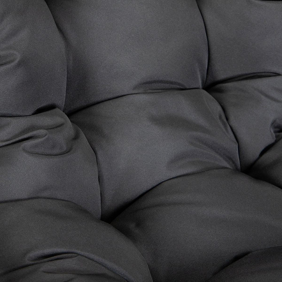 HÄNGESESSEL LOMA – 1 Sitzer Schwarz - Schwarz, Kunststoff (86/118/72cm) - Home Deluxe