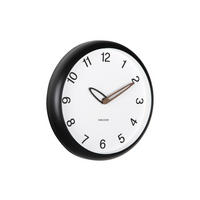 WANDUHR Bella 4/30/30 cm - Schwarz, Kunststoff (30/30/4cm) - Karlsson