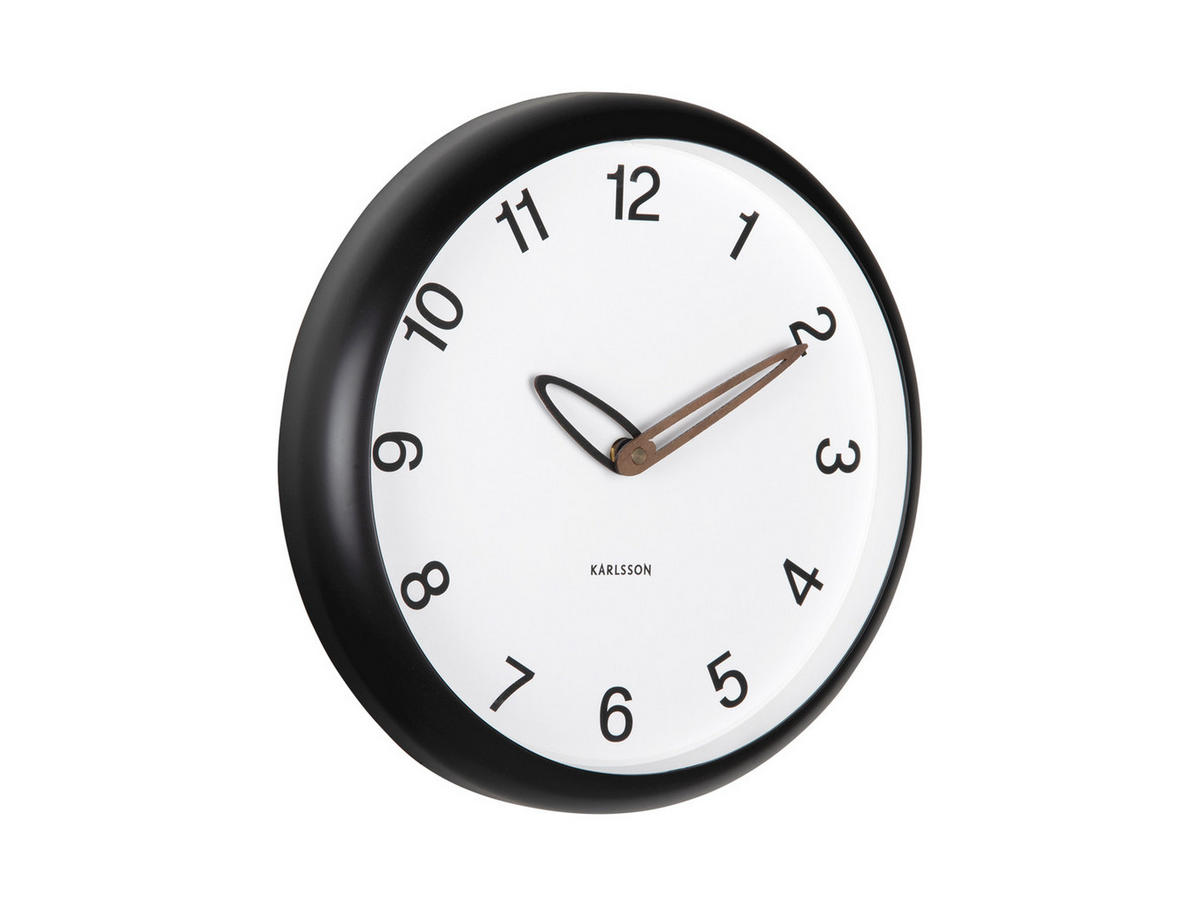 WANDUHR Bella 4/30/30 cm - Schwarz, Kunststoff (30/30/4cm) - Karlsson