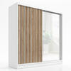 SCHWEBETÜRENSCHRANK 200 CM LINA Farbe: Weiß - Weiß, Holzwerkstoff (200/215/60cm) - A&J MöbelLand