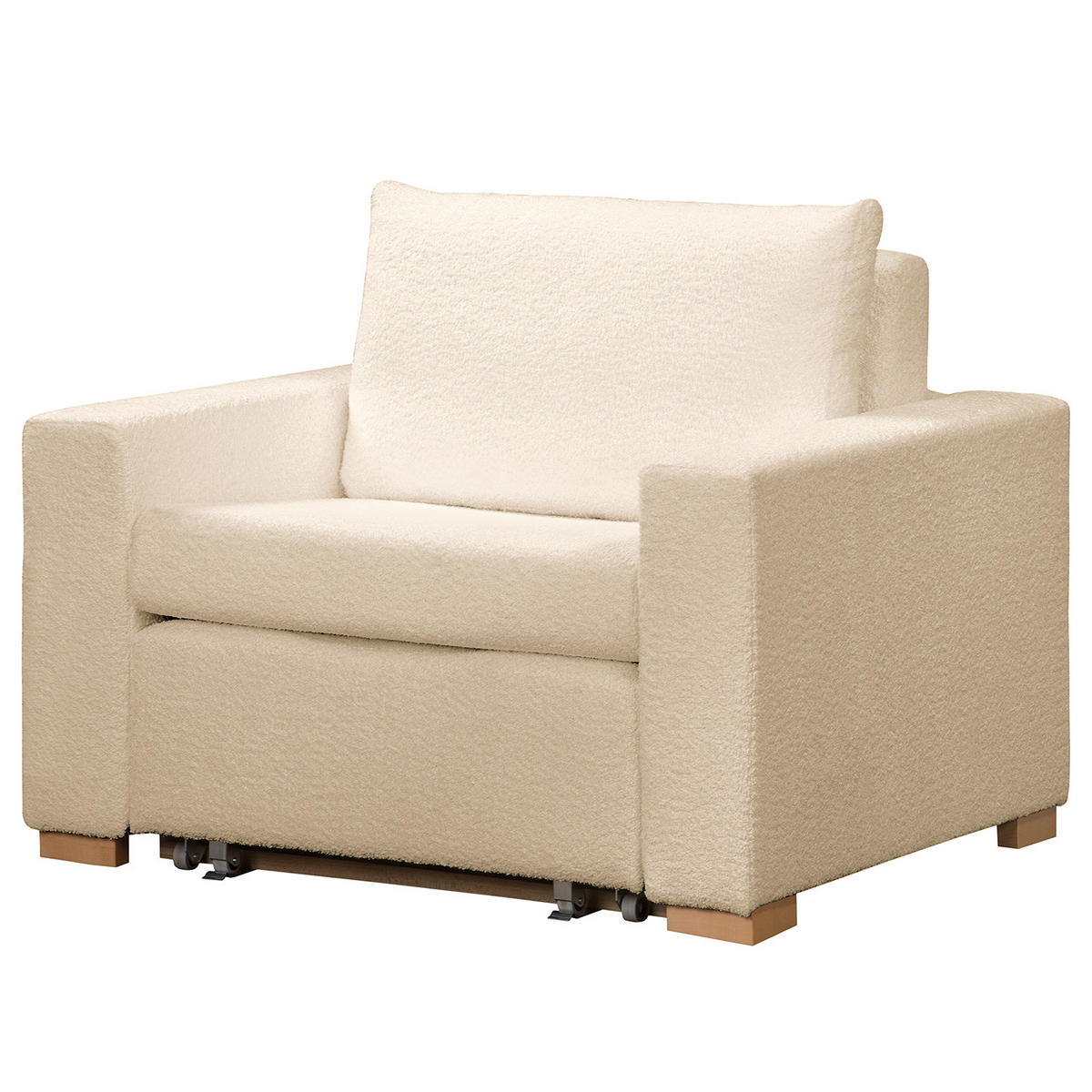 SCHLAFSESSEL - Beige/Buchefarben, Buchenholz/Textil (110/90/90cm) - home24