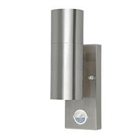 LED AUSSEN-WANDLEUCHTE Edelstahl Silber - Silberfarben, Glas/Metall (7.2/22.5/11cm)