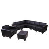 COUCH-GARNITUR Schwarz - Schwarz, Textil (288/76/216cm) - MCW
