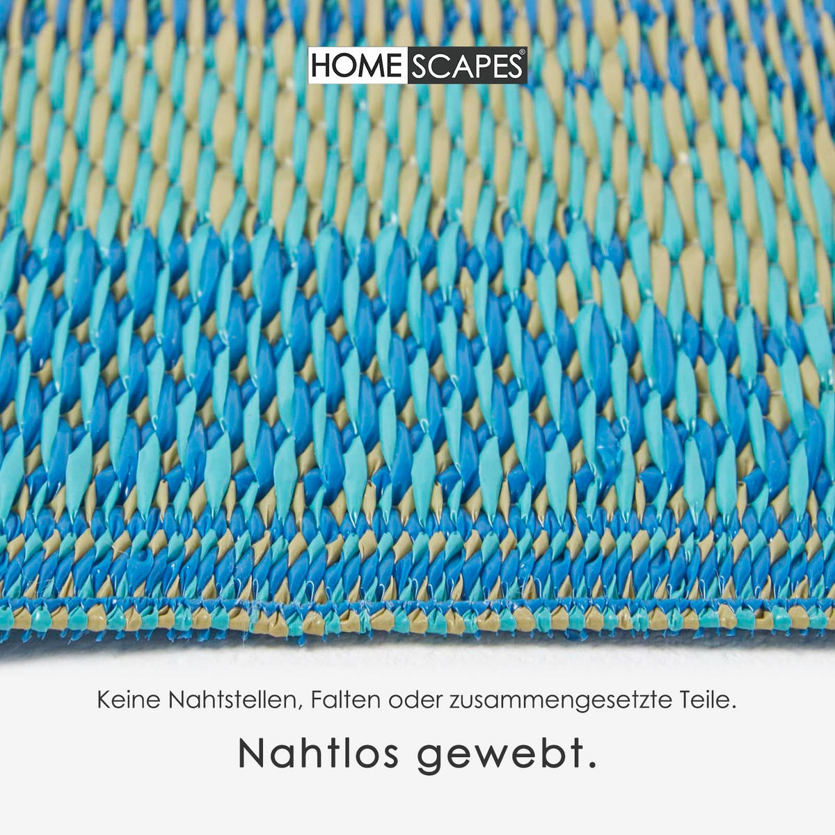 OUTDOORTEPPICH Amber mit Ethno-Muster 120/180 cm - Blau, Kunststoff (120/180cm) - Homescapes