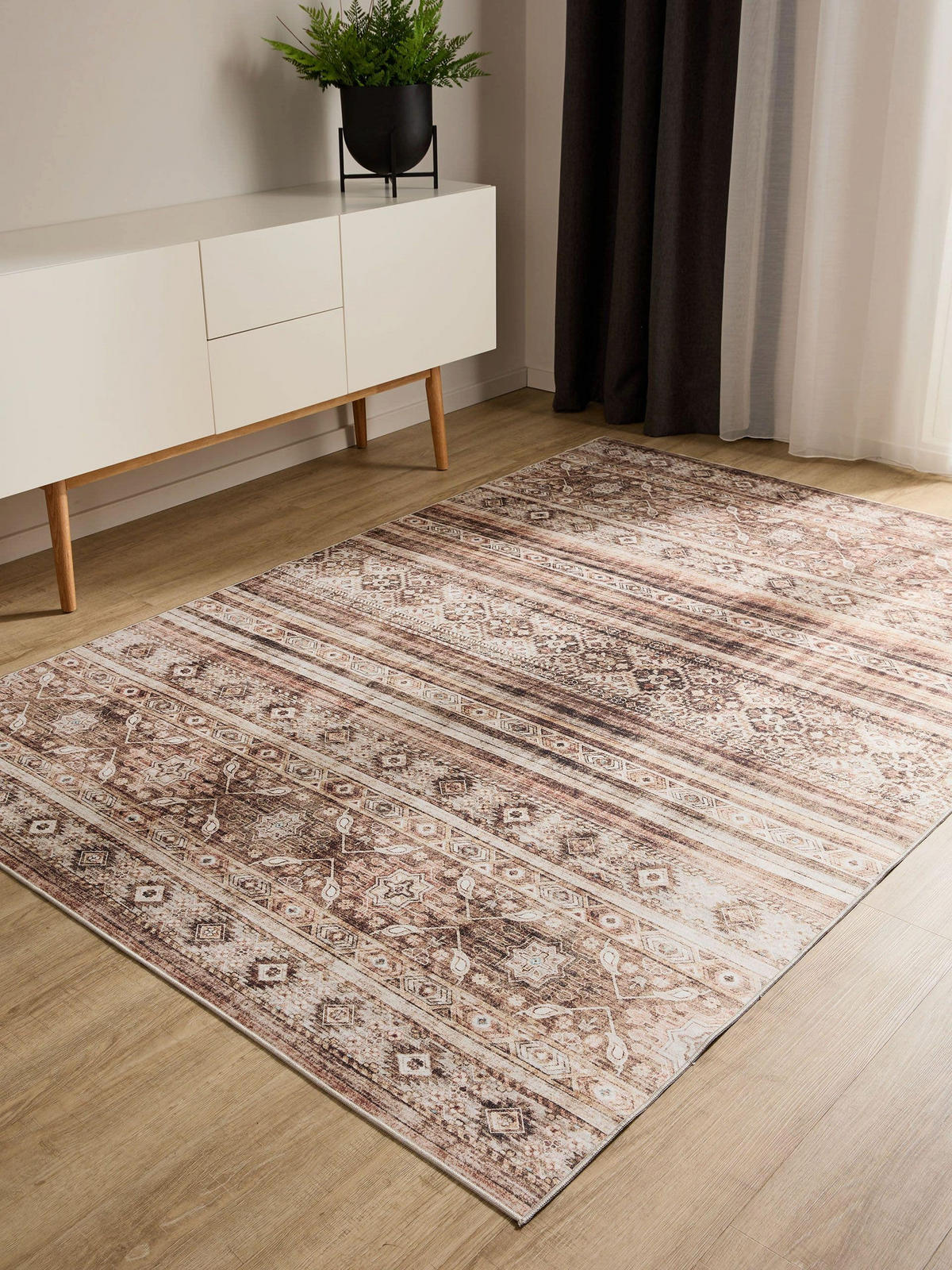 VINTAGE-TEPPICH George waschbar 140x200 cm - Braun, Kunststoff (140/200cm) - benuta
