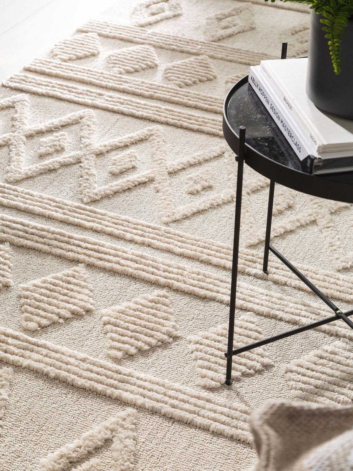TEPPICH Teppich Oyo Beige - Beige, Textil (120/1cm) - KUNSTLOFT