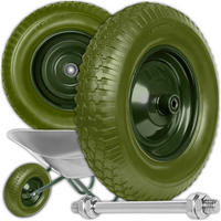 SCHUBKARRENRAD 2er Set Grün - Grün, Kunststoff (39/39/9.5cm) - KRUMAD