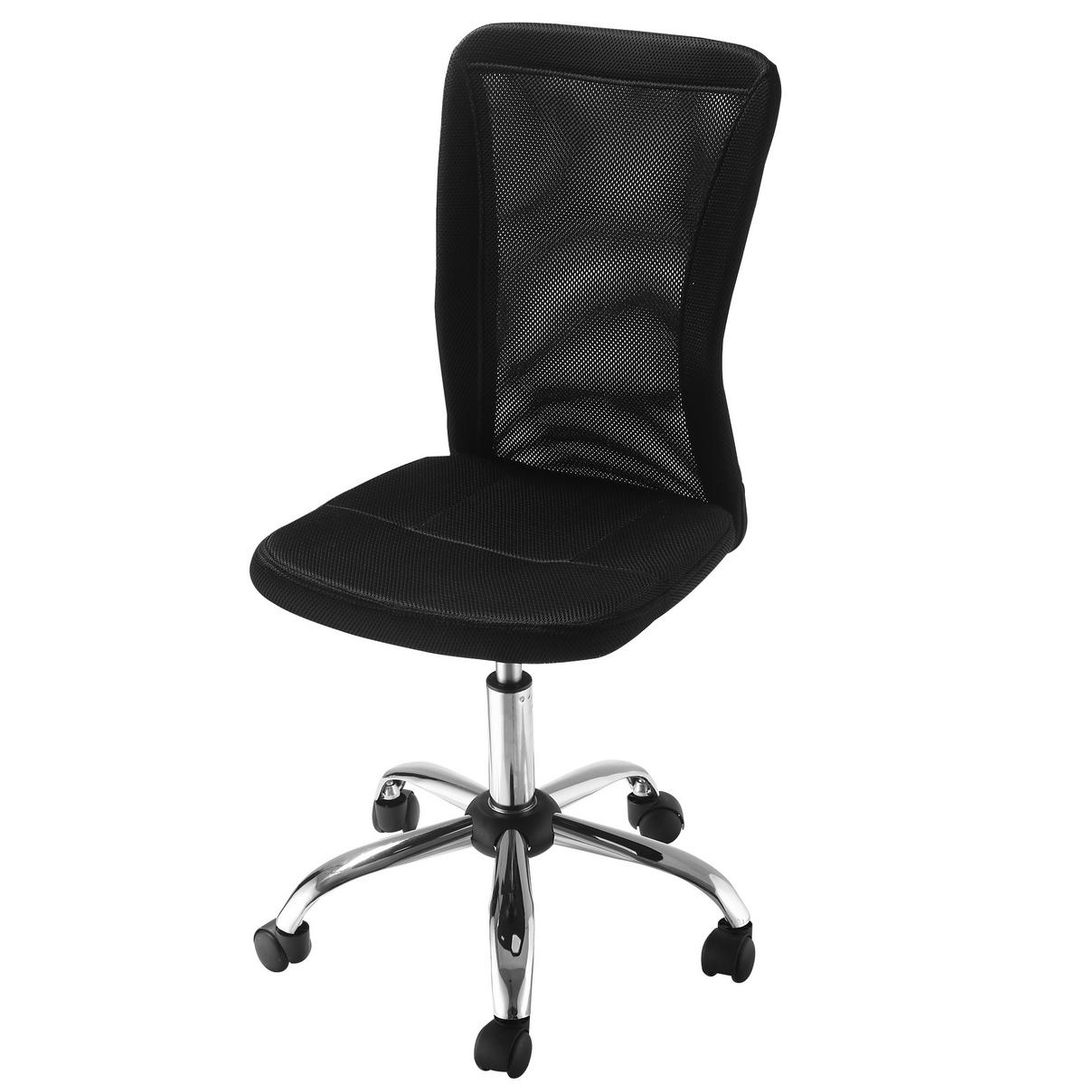 BÜROSTUHL DE-05136 Höhenverstellbar mit Mesh-Rücken Schwarz - Schwarz, Metall (58/100/43cm) - ComfortXL