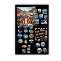MAGNETTAFEL Klein & Groß Schwarz 50x30 cm - Magnetisches Stahlboard für Magnete, Fotos und Notizen, Beschreibbar - Schwarz, Metall (30/50/0.7cm) - ANWICAR