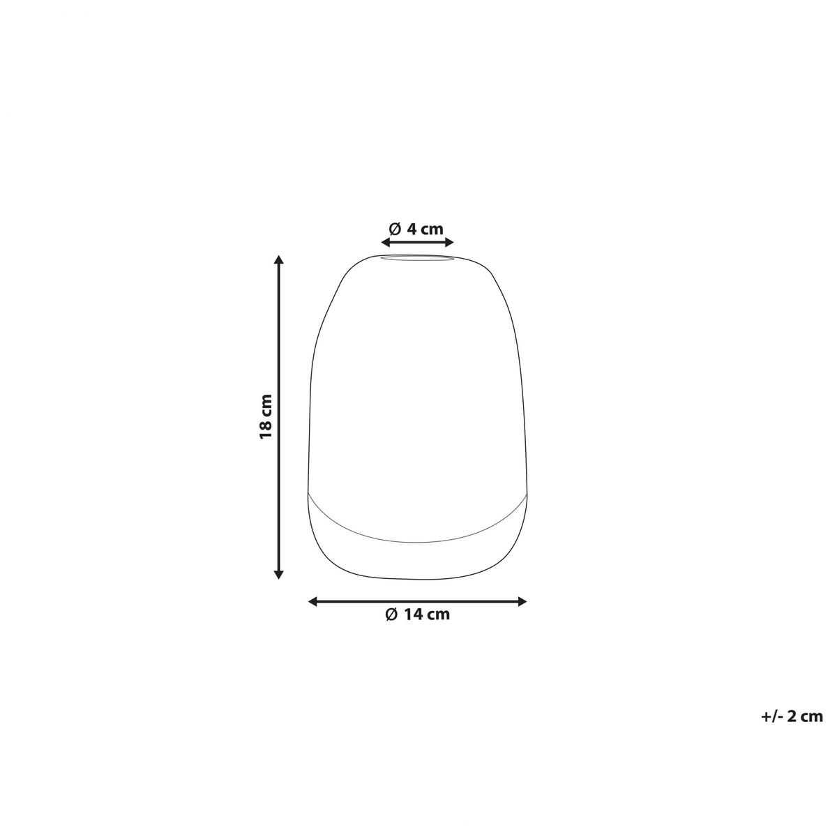 BLUMENVASE Glas grau Fyska - Grau, Glas (18cm) - Beliani
