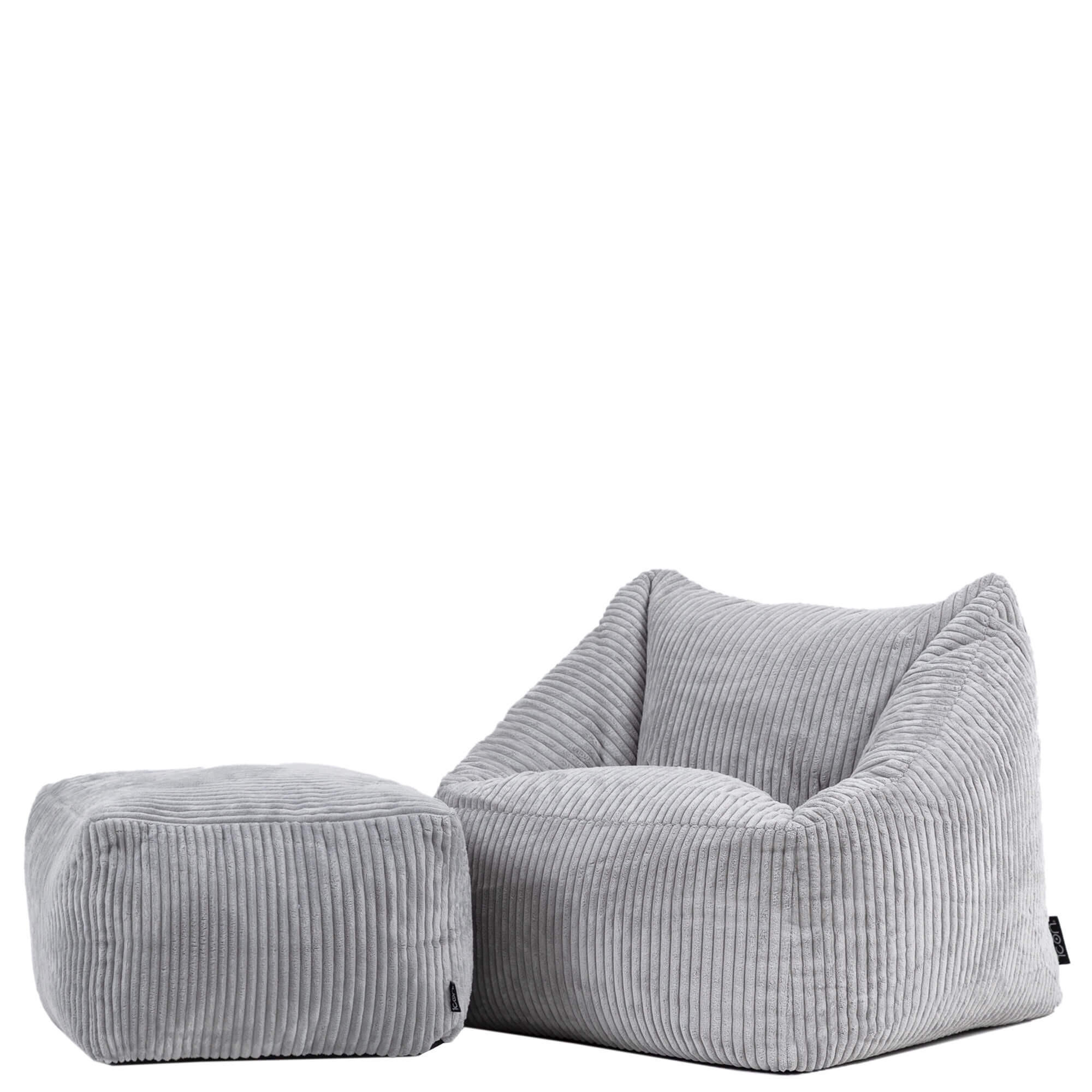 KINDERSITZSACK mit Hocker Natalia - Grau, Textil (55/44/55cm) - icon
