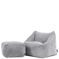 KINDERSITZSACK mit Hocker Natalia - Grau, Textil (55/44/55cm) - icon