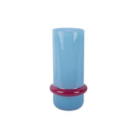 VASE Animado Anillo Large - Blau - 28 cm - Blau, Glas (13.5/28cm) - Present Time