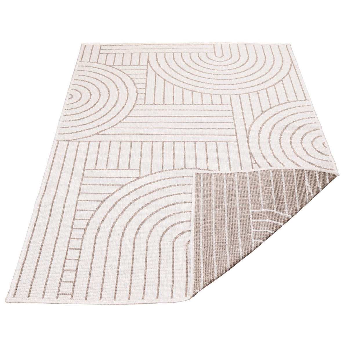 OUTDOOR-TEPPICH DuoRug 5842 Creme 160x230 cm - Beige, Textil (160/230cm) - carpet city