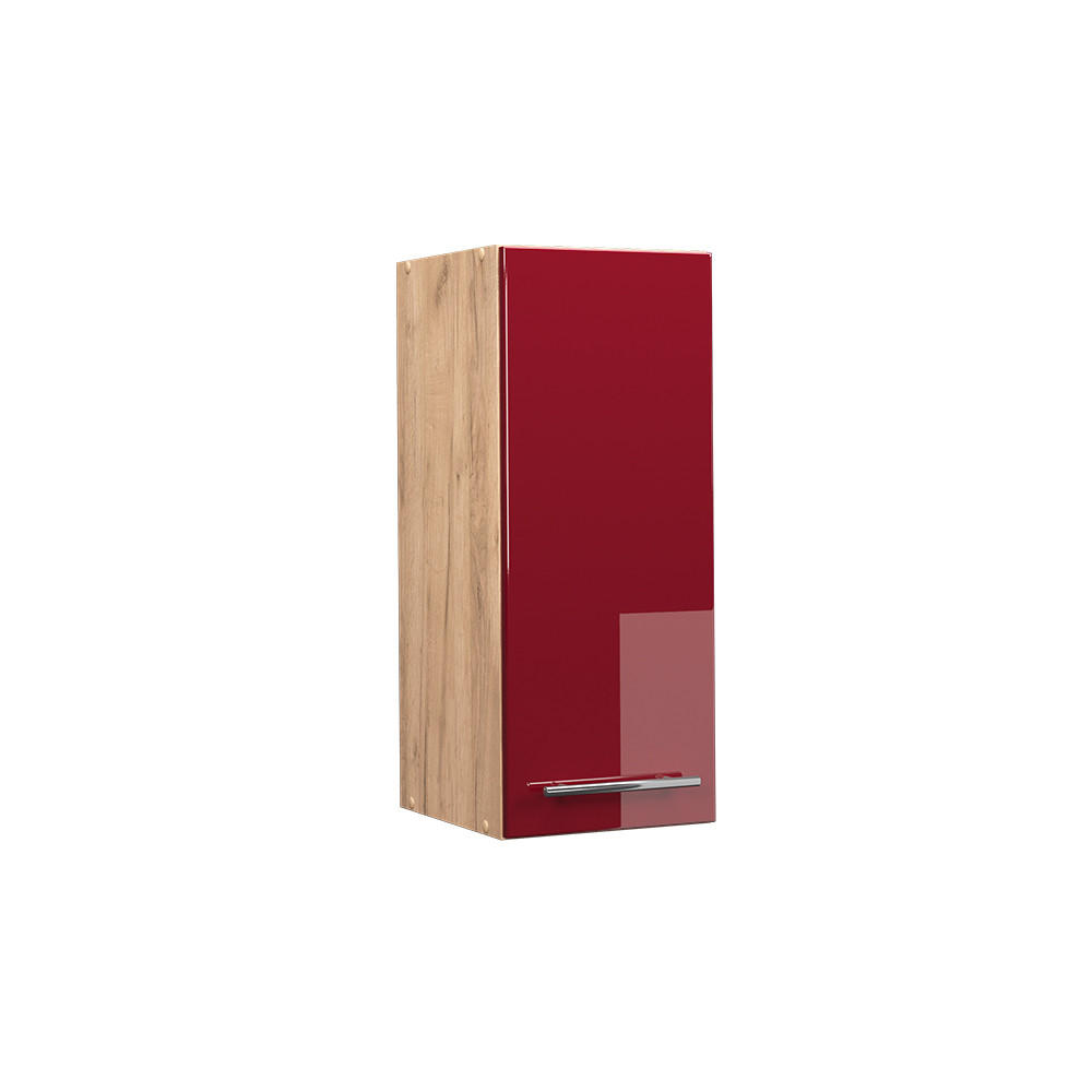 HÄNGESCHRANK Fame-Line Bordeaux Hochglanz 30 cm - Honigeiche/Bordeaux, Holzwerkstoff (30/72/34.1cm) - Vicco