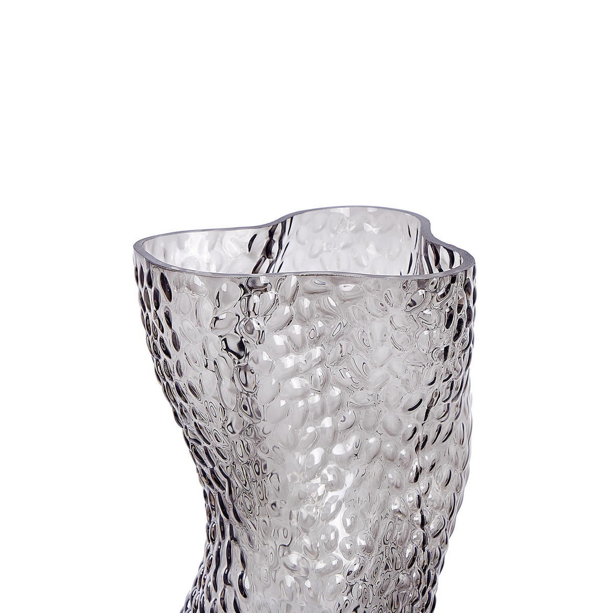 BLUMENVASE Glas grau Dytiko - Grau, Glas (31cm) - Beliani