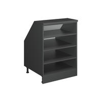 SKRIŇA POD ŠIKMÚ STRECHU Rion antracitová 60 x 81.8 cm s 4 priehradkami, korpus skrine hĺbka 60 cm - antracitová, kompozitné drevo (60/83.8/60cm) - Vicco