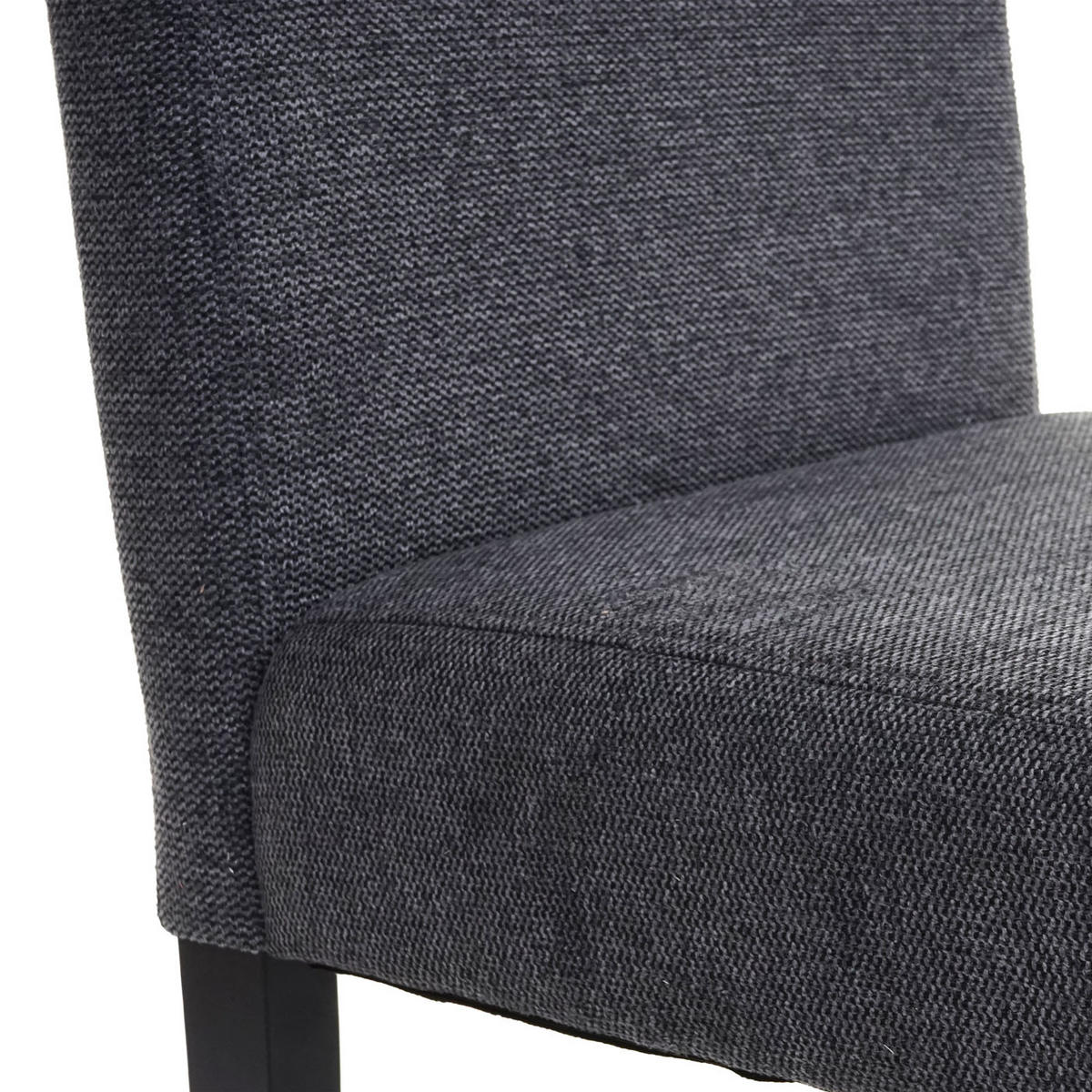ESSZIMMERSTUHL 6er-Set klassisch und zeitlos 90x43x48cm Sitzhöhe 45cm Textil dunkle Beine Anthrazitgrau - Anthrazit, Textil (43/90/48cm) - CHEFGASTRO