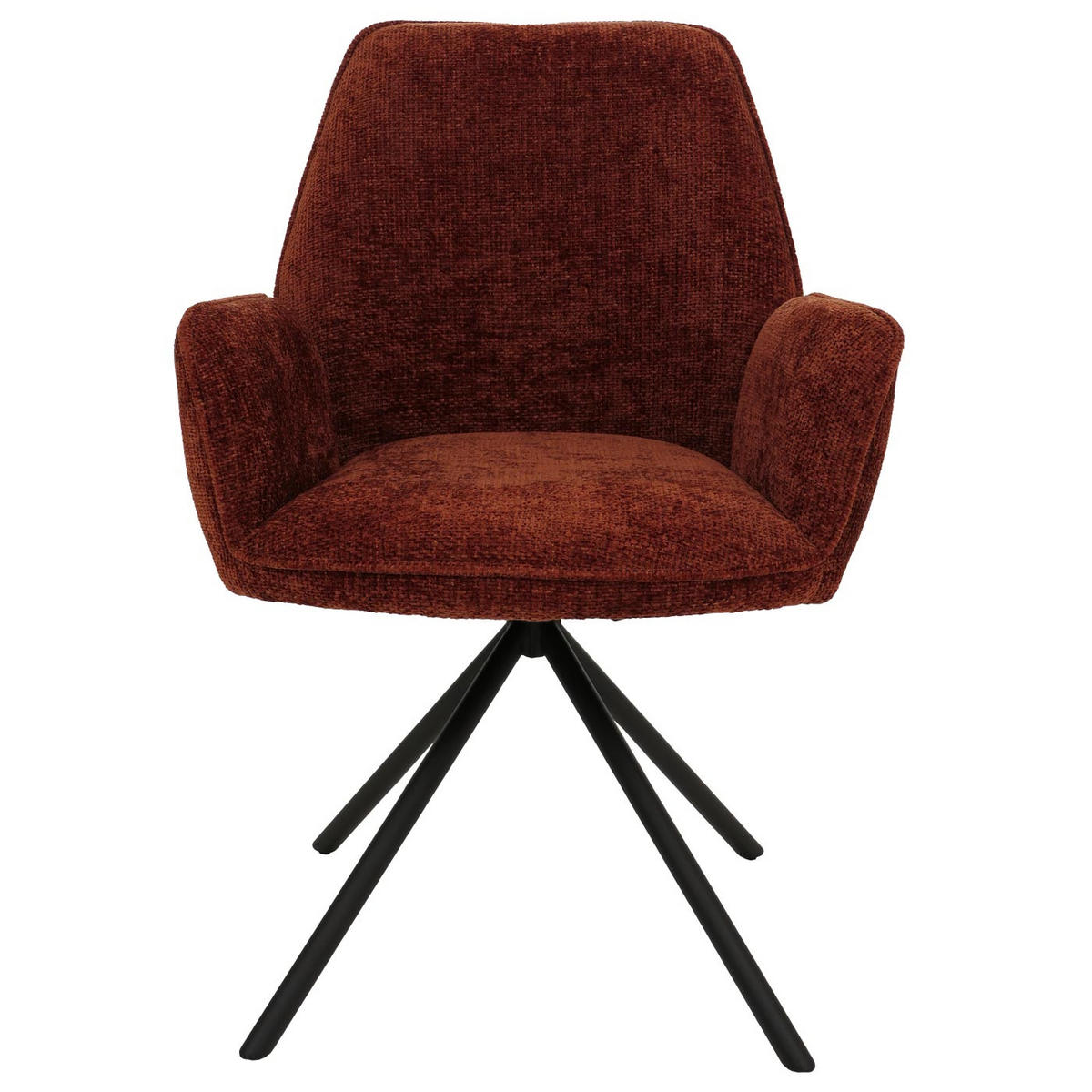 ESSZIMMERSTUHL Rot, Schwarz 6er-Set - Rostfarben/Rot, Textil (60/86/60cm) - MCW