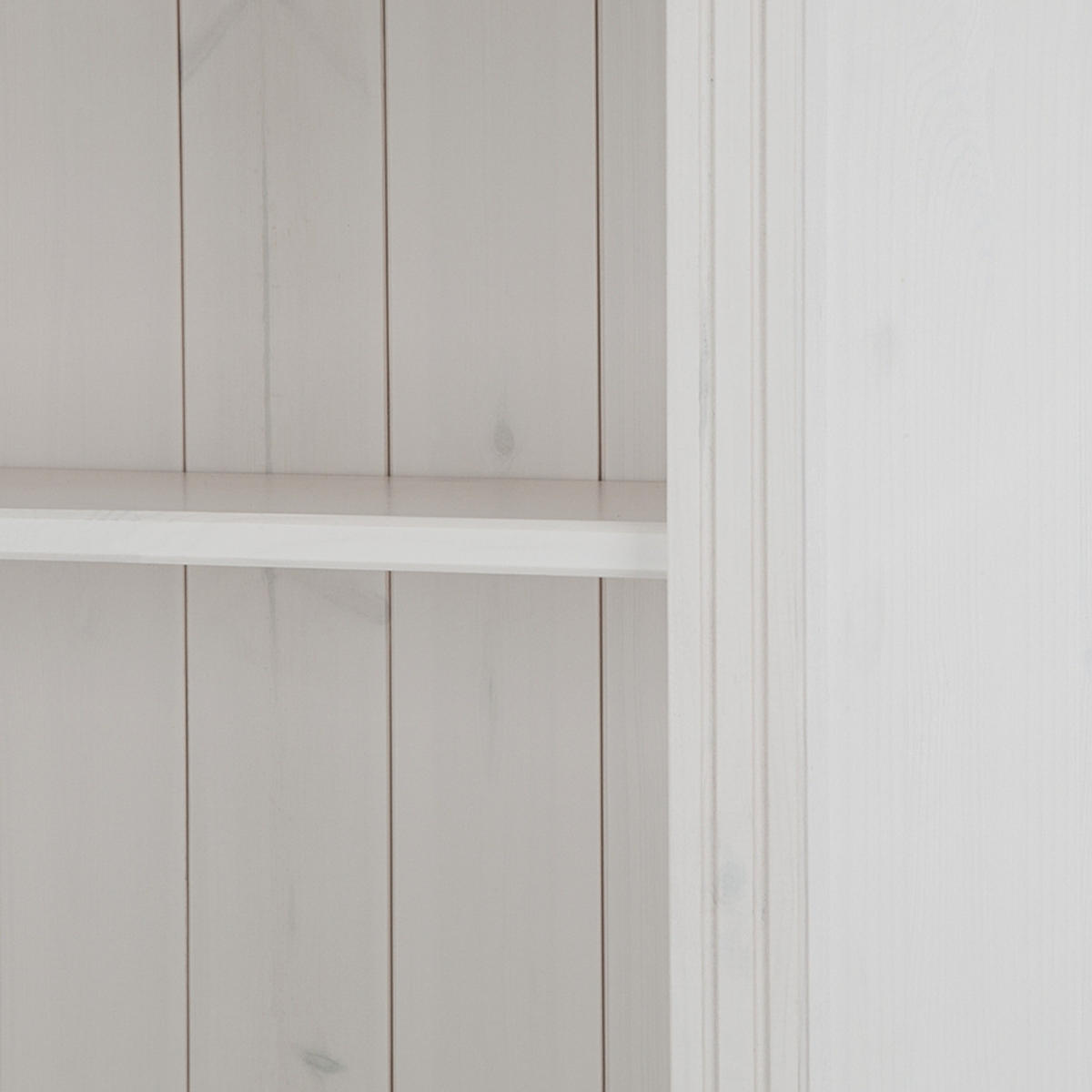 BÜCHERWAND - Kiefer massiv - Typ F - Weiß/Kieferfarben, Holz (222/223/37cm) - home24