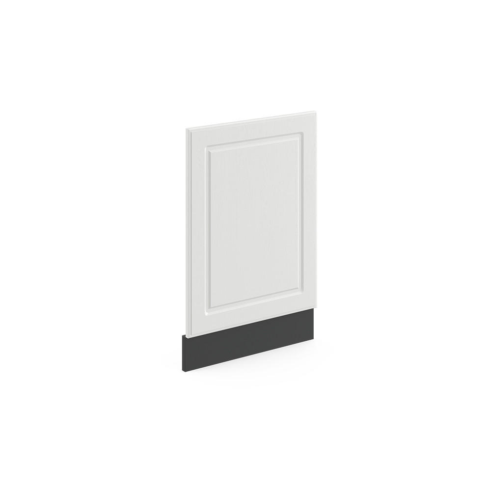 FRONTBLENDE R-Line Weiß Landhaus 45 cm ohne AP - Anthrazit/Weiß, Holzwerkstoff (45/57.2/1.6cm) - Vicco