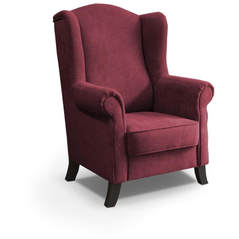 Beautysofa KŘESLO UŠÁK Leonardo bordó