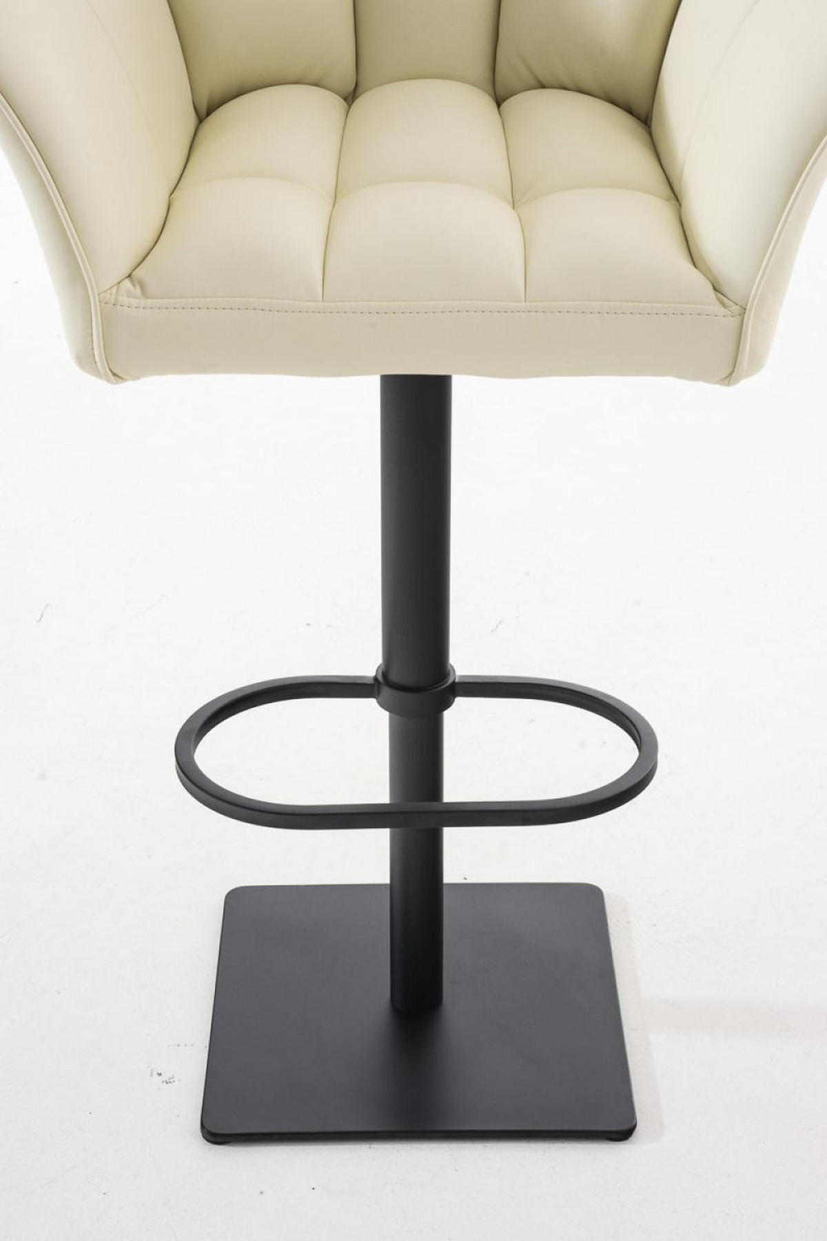 BARHOCKER 2er Set Lederlook Creme - Creme/Schwarz, Textil/Metall (64/88/45cm) - CLP