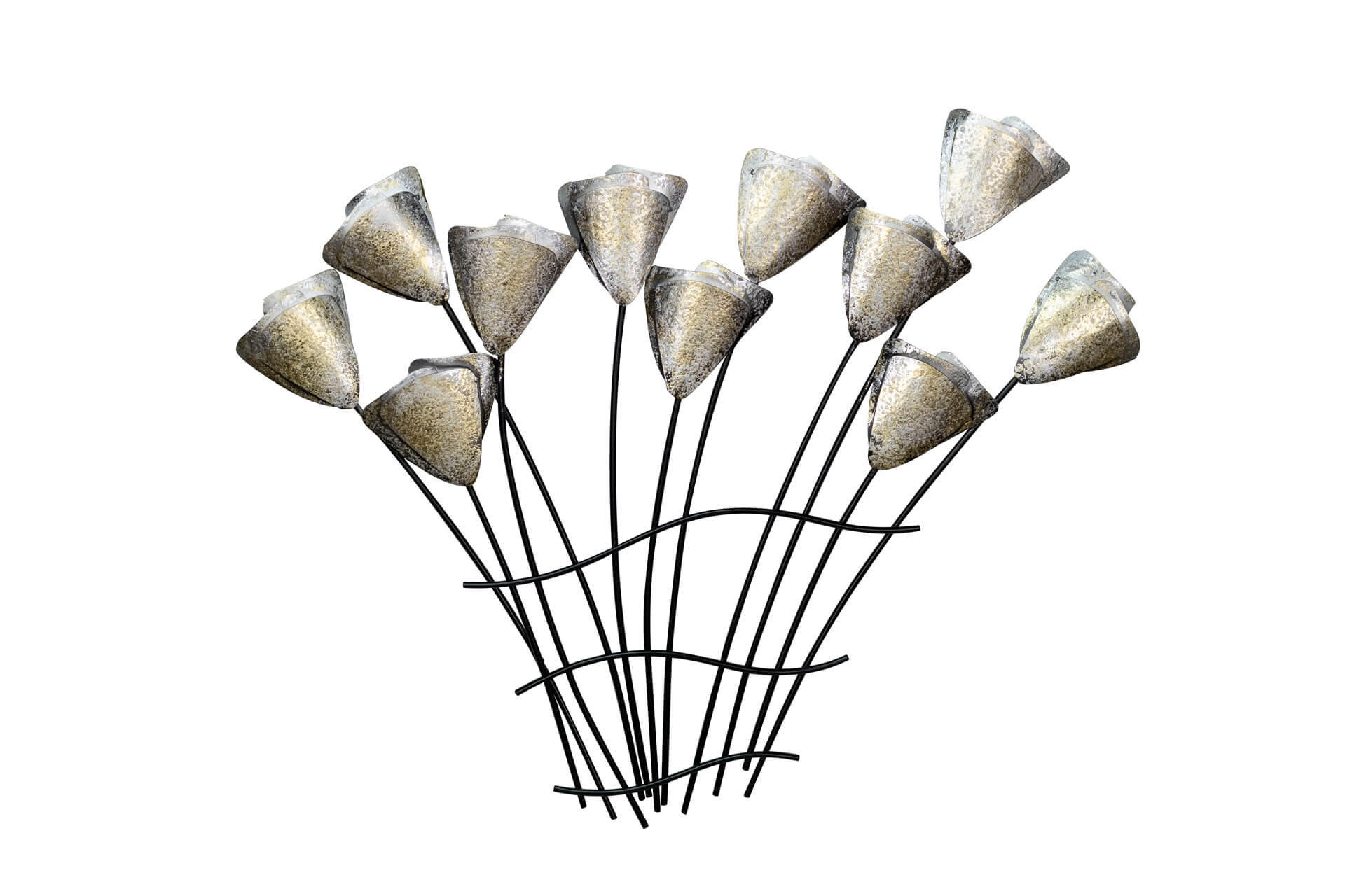 WANDDEKO Gold 78/60 cm - Goldfarben/Schwarz, Metall (1.4/60/4cm) - KUNSTLOFT